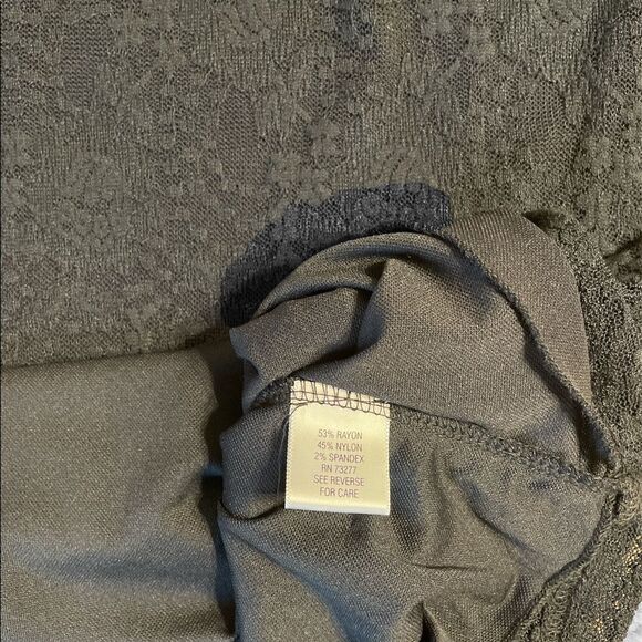 Black Lace Double Layered Slouchy Tank - NWT Croft and Barrow - Picture 7 of 9